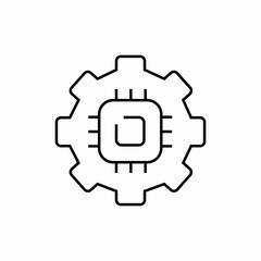 robotic process icon sign vector