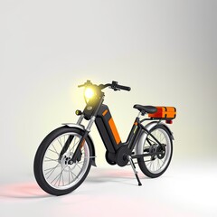 Fototapeta premium Electric scooter with vibrant colorful background