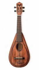 Obraz premium A crwth clipart, Welsh string instrument element, ancient design, isolated on white background