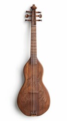 Obraz premium A crwth clipart, Welsh string instrument element, ancient design, isolated on white background