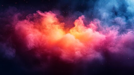 Obraz premium Abstract Colorful Smoke and Stars