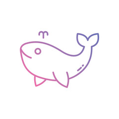 Whale vector icon stock illustration