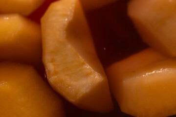 Closeup of cooked apple compote