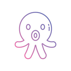 Fototapeta premium Octopus vector icon stock illustration