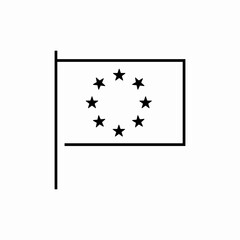 europe flag icon sign vector