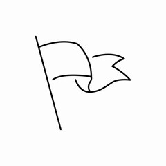 flag waving icon sign vector