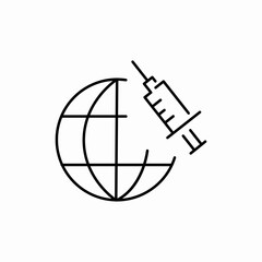 vaccine protection save world icon sign vector