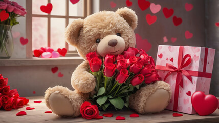 AI-generated image of Valentine’s Day theme, a celebration of love and affection