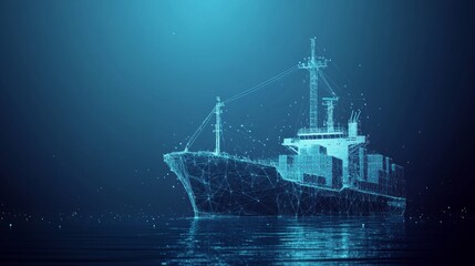 Obraz premium Digital Maritime Vessel