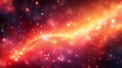 Sparkling Red and Gold Bokeh Background