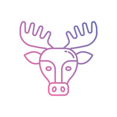 Moose vector icon stock illustration