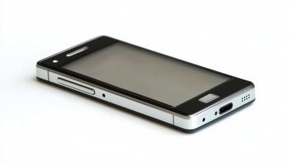 Old Smartphone Lying on White Surface