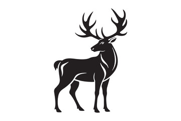 Elk Silhouette Vector Design – Wildlife Graphic for Merchandise, Print Files, and Creative Branding