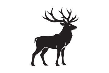 Elk Silhouette Vector Design – Wildlife Graphic for Merchandise, Print Files, and Creative Branding