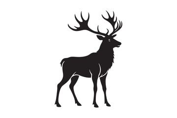 Elk Silhouette Vector Design – Wildlife Graphic for Merchandise, Print Files, and Creative Branding