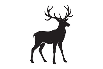 Elk Silhouette Vector Design – Wildlife Graphic for Merchandise, Print Files, and Creative Branding
