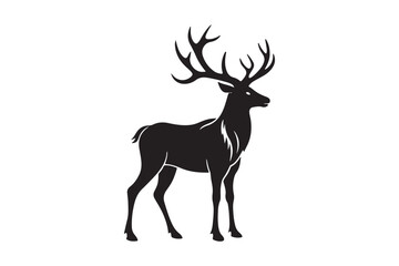 Elk Silhouette Vector Design – Wildlife Graphic for Merchandise, Print Files, and Creative Branding