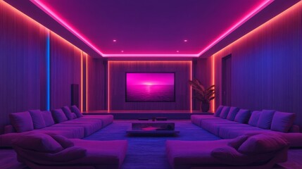Modern Neon Lounge