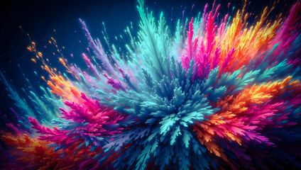 Fototapeta premium Colorful Explosion Of Crystal 
