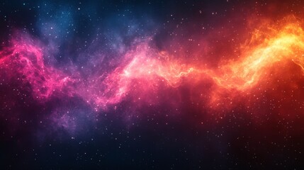 Obraz premium Cosmic Nebula with Vivid Colors and Stars