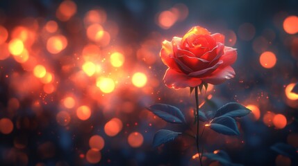 Obraz premium Ethereal Rose Glow
