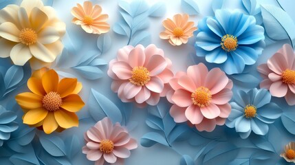 Colorful Paper Flower Art