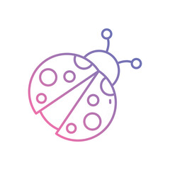 Ladybug vector icon stock illustration