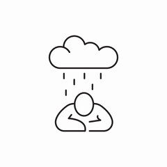 depression tired humsan icon sign vector