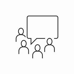 people conversation icon sign vector
