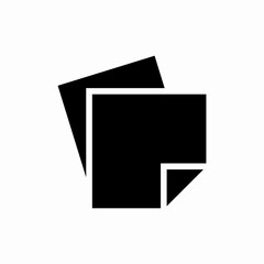 two black paper sheets icon sign vector