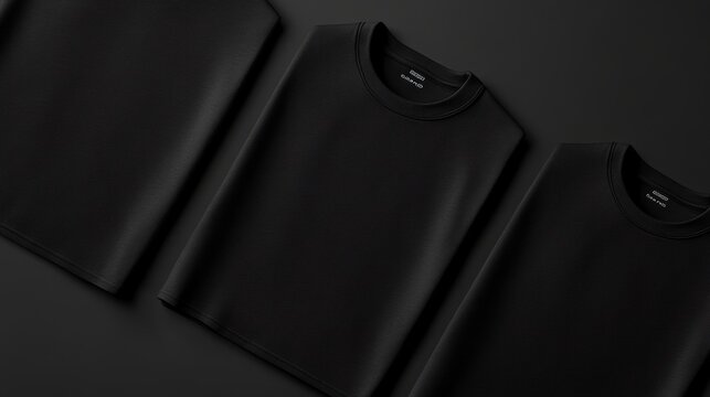 men's black t-shirts mockup. Design template.mockup copy space 