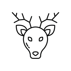 Deer vector icon stock illustration