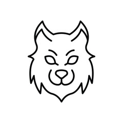 Wolf vector icon stock illustration