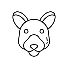 Kangaroo vector icon stock illustration