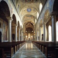 Fototapeta premium Romanesque basilica in Como, built in 11th-12th century