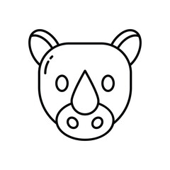 Rhino vector icon stock illustration