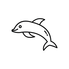 Obraz premium Dolphin vector icon stock illustration