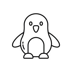 Penguin vector icon stock illustration