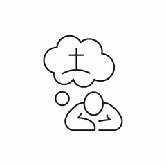 afraid of death icon sign vector