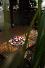 Traditional typical Mexican food, Mexican gastronomy concept. Tacos, chilaquiles, Mexican tradition.