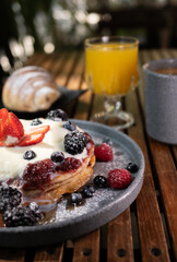 Traditional typical Mexican food, Mexican gastronomy concept. Tacos, chilaquiles, Mexican tradition.