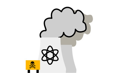 Nuclear power fusion plant illustration