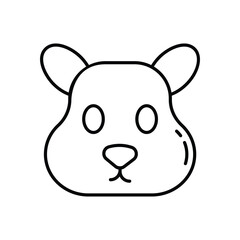 Squirrel vector icon stock illustration