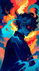 Smokey Man With Darting Eyes