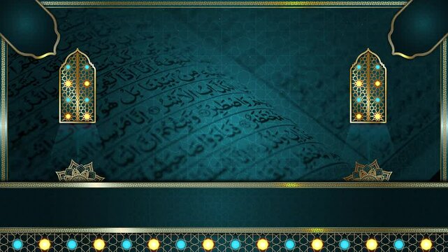 animated luxury islamic Arabic background , muslim design video wallpaper , Gold mandala ornament looping smoothly , 4K Loop Animation