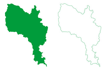 Obraz premium Ibitirama municipality (Espírito Santo state, Municipalities of Brazil, Federative Republic of Brazil) map vector illustration, scribble sketch Ibitirama map