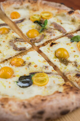 pizza on table
