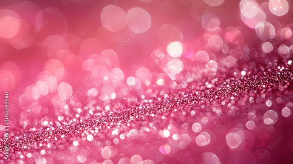 Poster sparkling pink shimmer background with glittering texture and soft bokeh effect for festive and roma