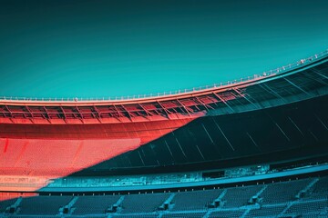 A View of the Upper Section of a Modern Stadium