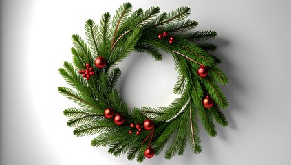 fresh evergreen branches create beautiful homemade christmas wreath decoration front door